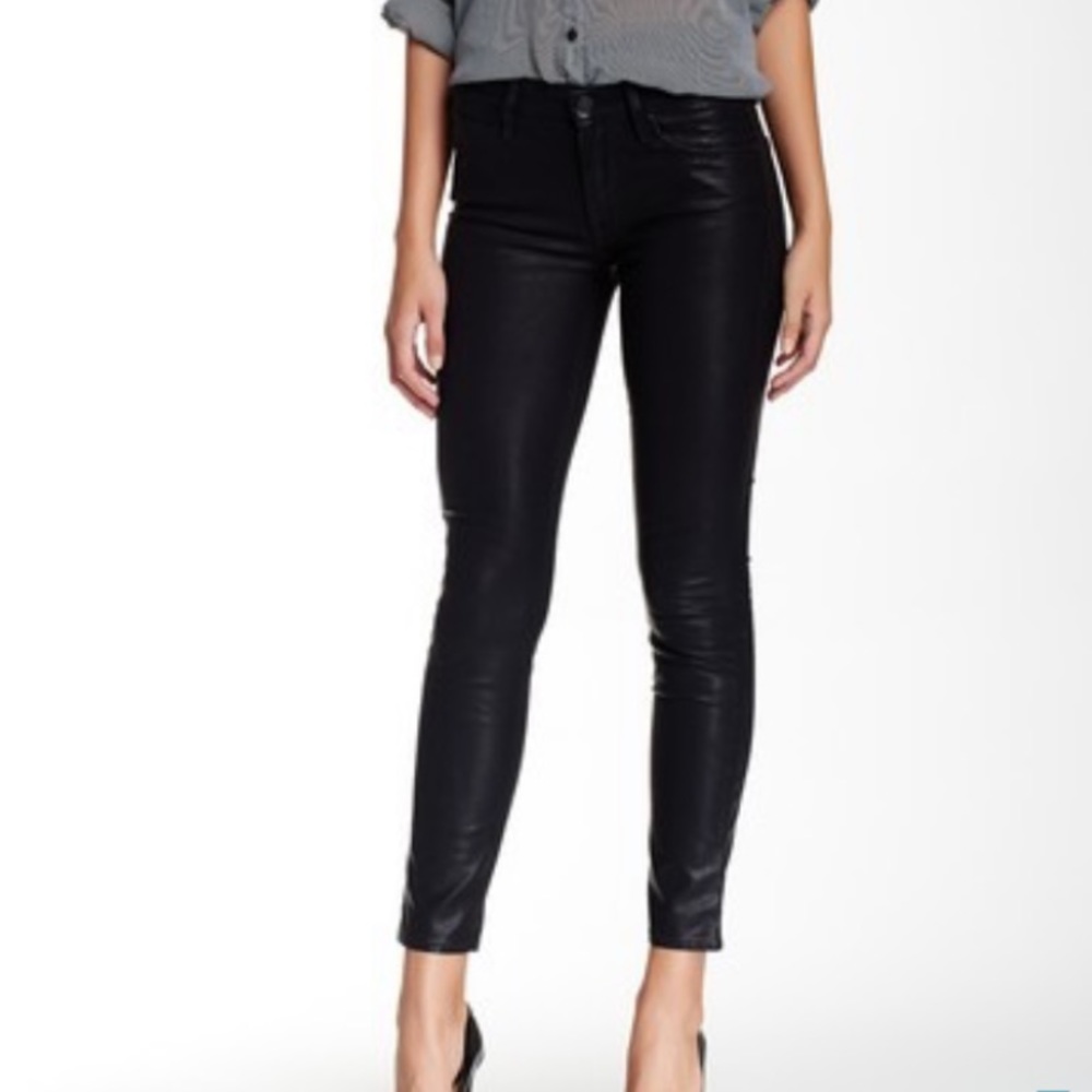 MOTHER The Muse Faux Leather Ankle Jean